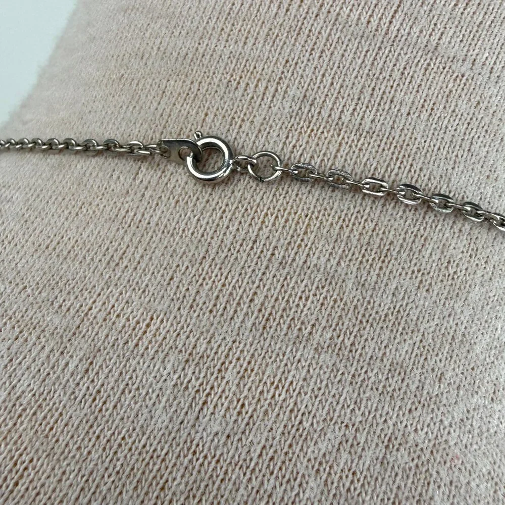 Silver Tone Cross Pendant Necklace 1.5